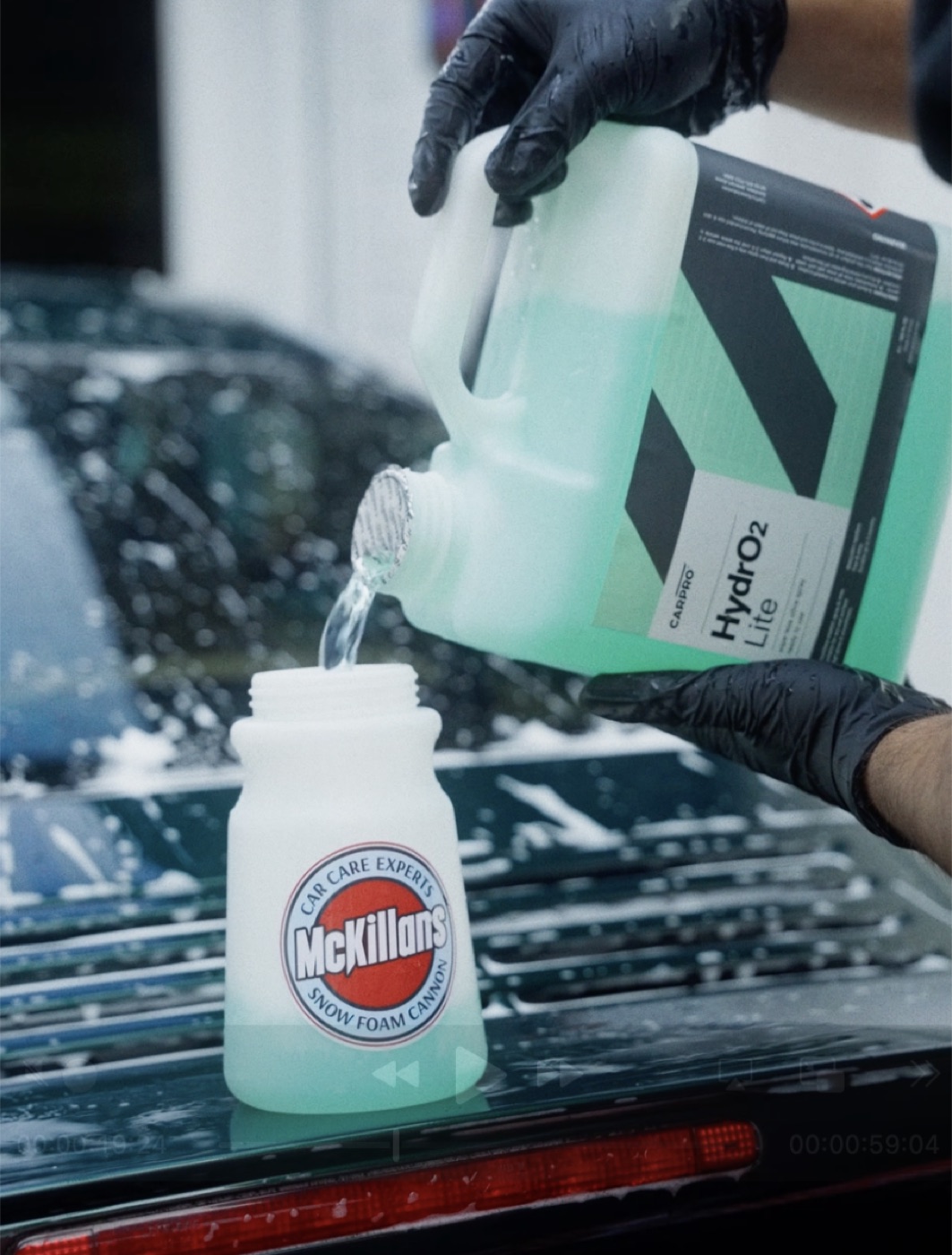 CarPro HydrO2 Lite being mixed for a hand wash