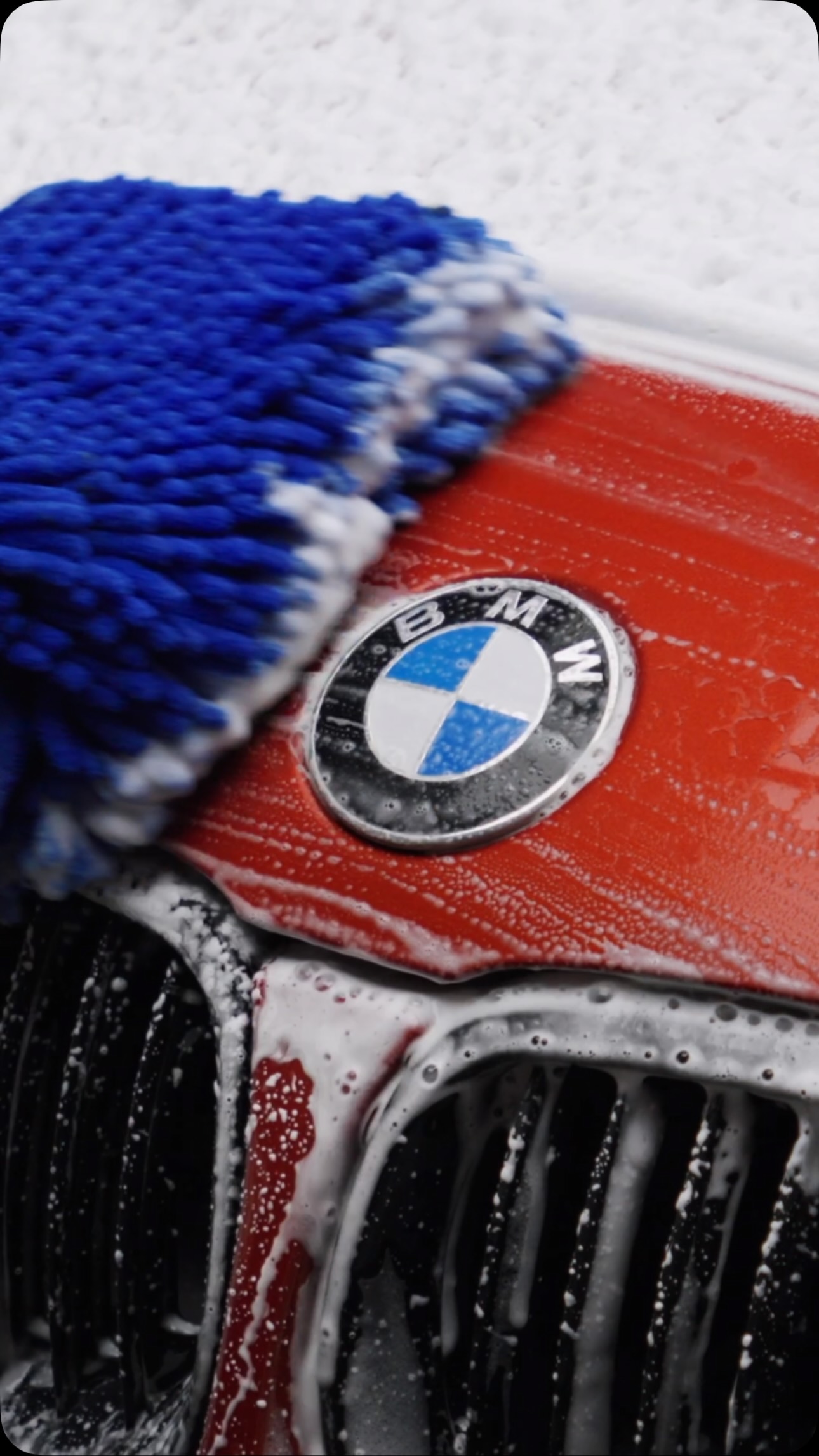 Hand wash on a BMW